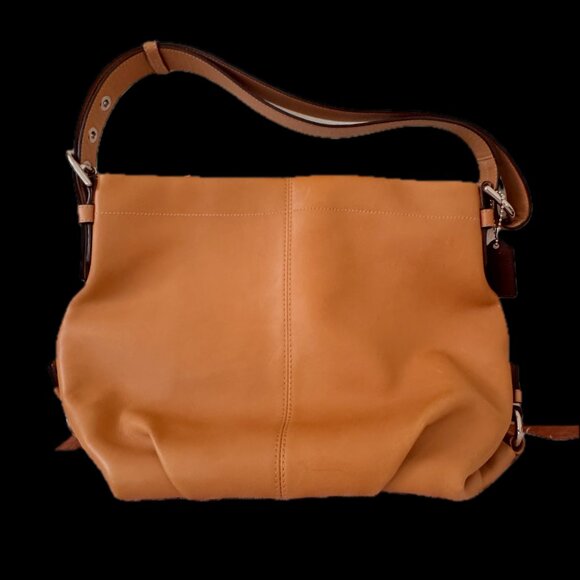 Coach Camel Leather Convertible Hobo bag F15064 - Picture 2 of 16